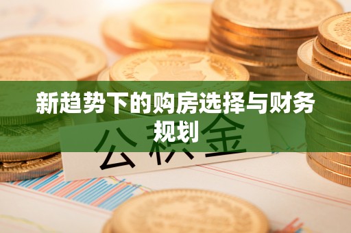 永靖新趋势下的购房选择与财务规划