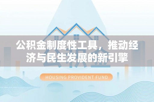 永靖公积金制度性工具，推动经济与民生发展的新引擎