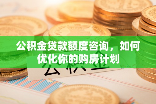 永靖公积金贷款额度咨询，如何优化你的购房计划