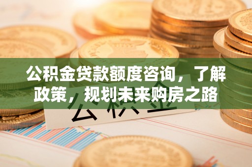 永靖公积金贷款额度咨询，了解政策，规划未来购房之路